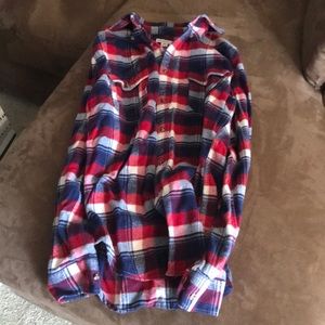 Red, white and blue flannel shirt!